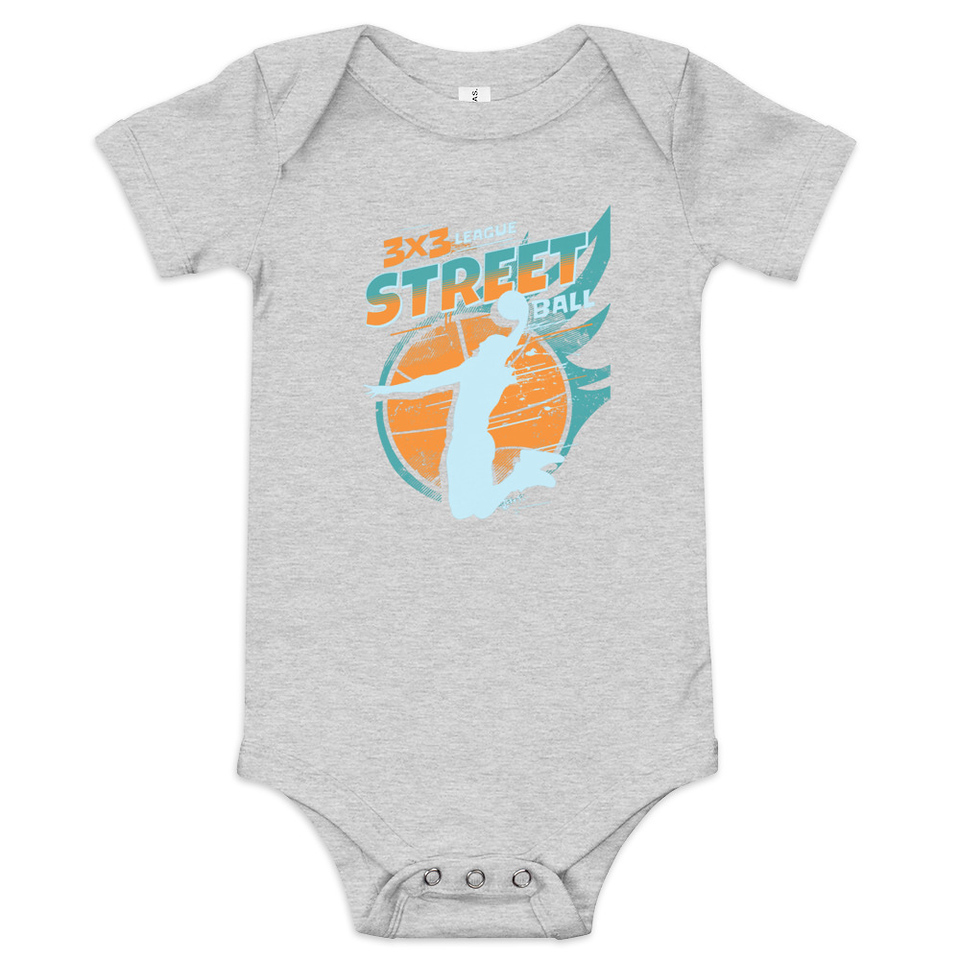 3x3 Basketball League Baby Short Sleeve One Piece