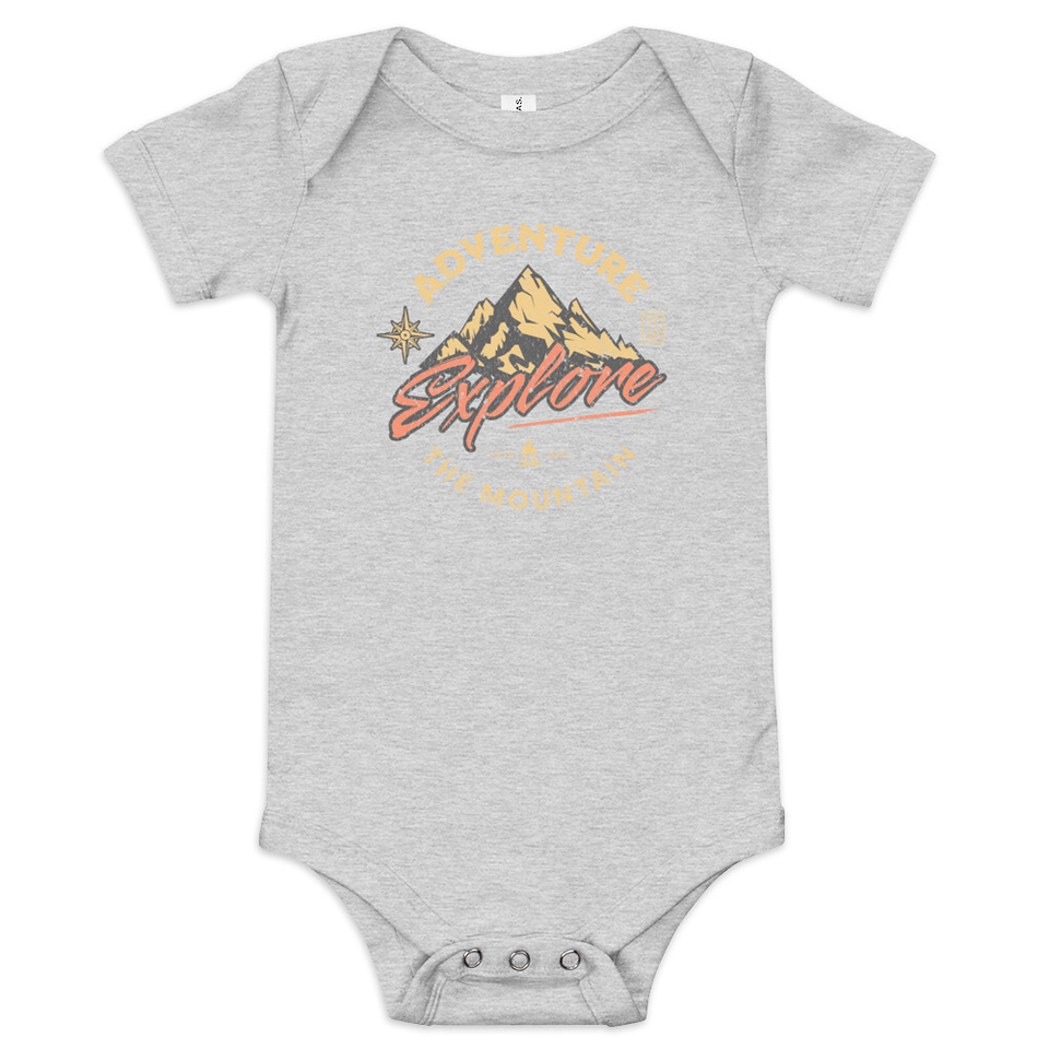 Adventure Explore The Mountain Baby Short Sleeve One Piece