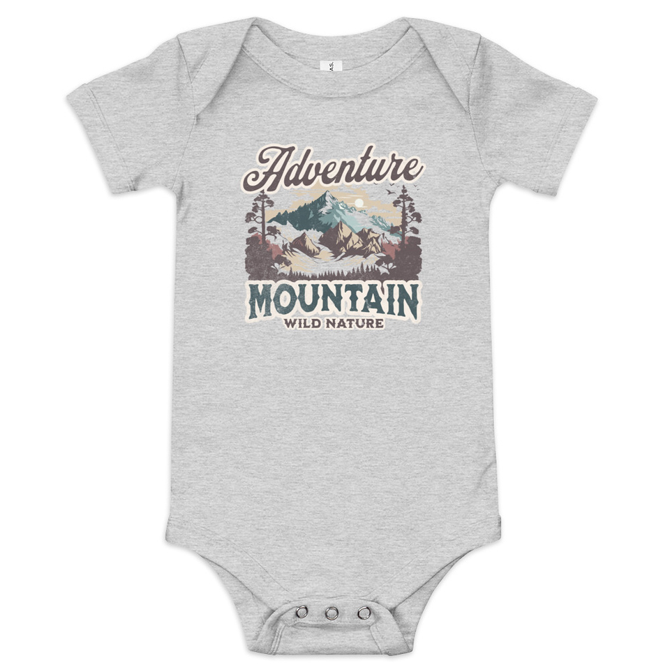 Adventure Mountain Wild Nature Baby Short Sleeve One Piece