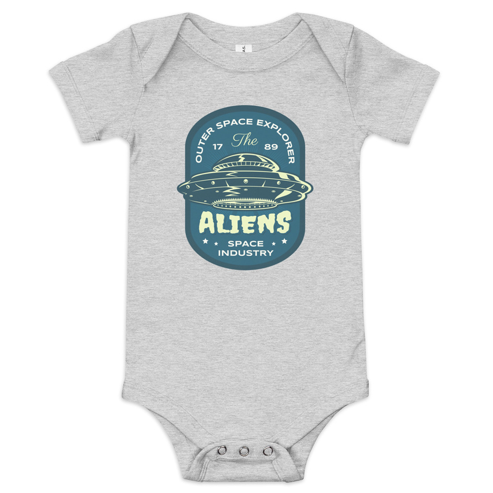 Aliens Outer Space Explorer - UFO Baby Short Sleeve One Piece