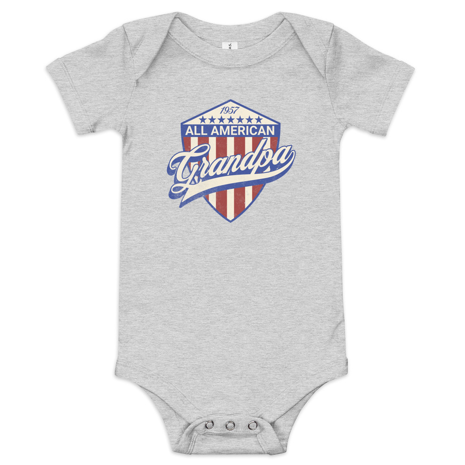 all american grandpa Baby Short Sleeve One Piece