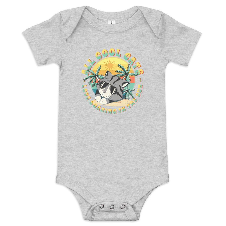 All Cool Cats - Sunset Beach Baby Short Sleeve One Piece