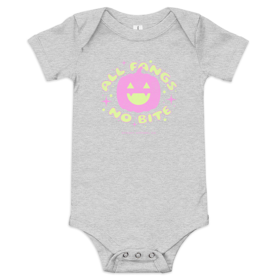 All Fangs No Bite - Halloween Baby Short Sleeve One Piece