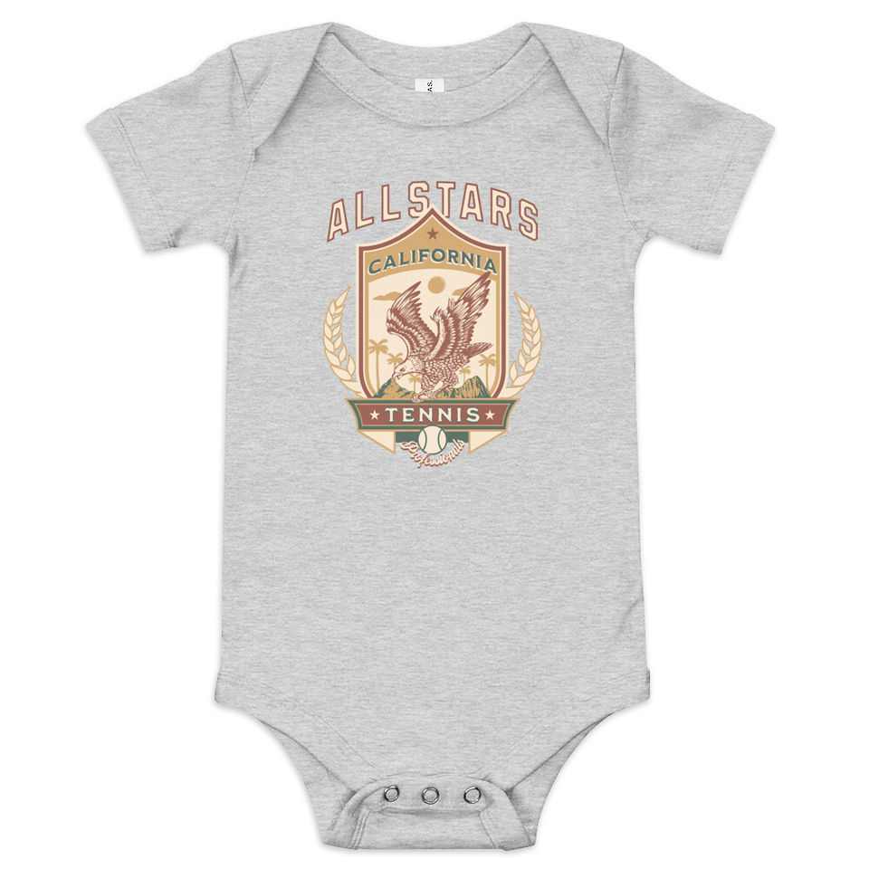 All Stars Tennis - Eagle Badge Baby Short Sleeve One Piece