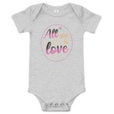 All you Need is Love - Valentines Day Baby Short Sleeve One Piece