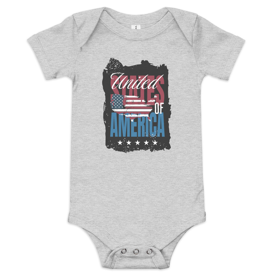 America (3) Baby Short Sleeve One Piece