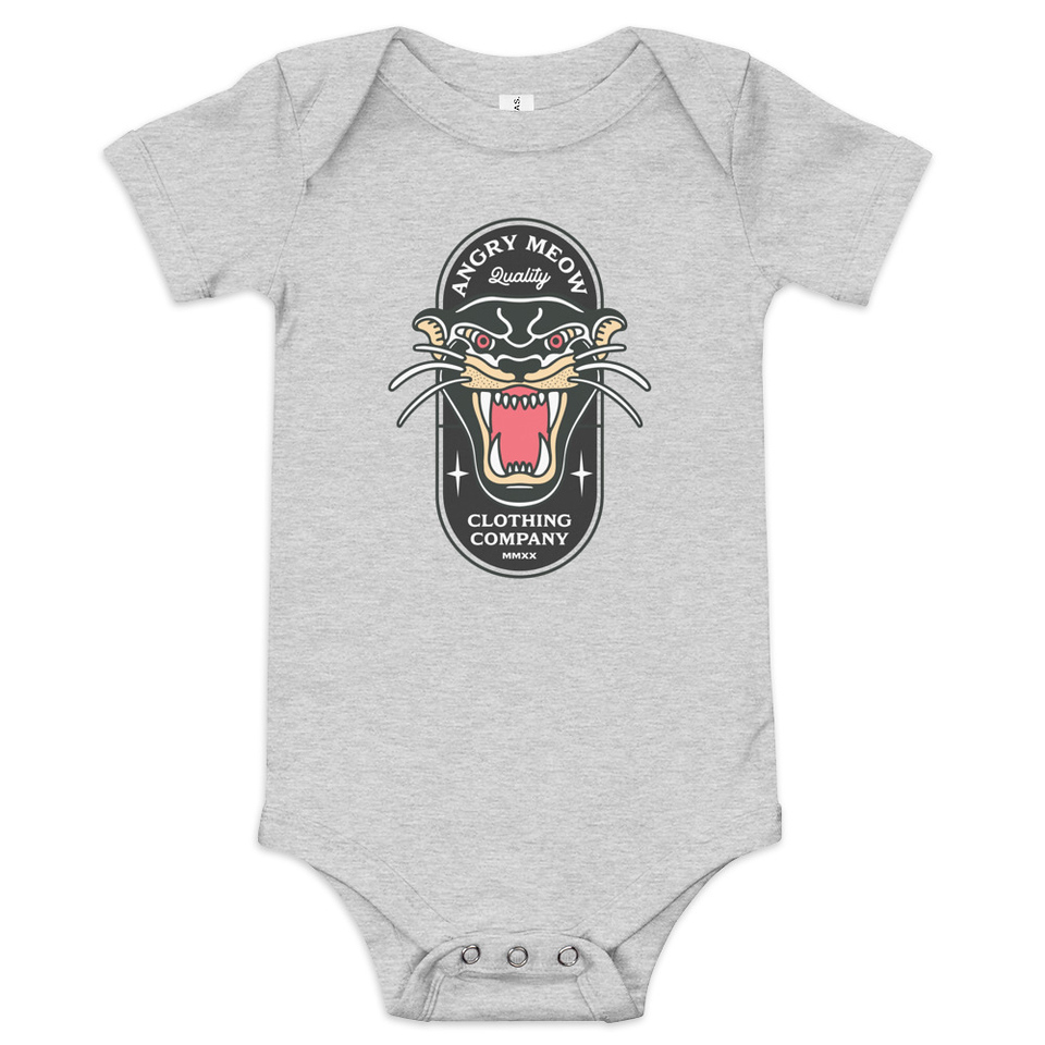 Angry Meow Clothing Company - Panther Baby Short Sleeve One Piece