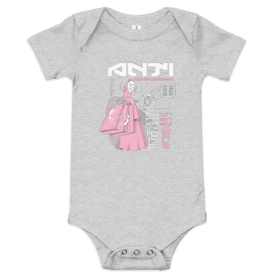 Anti Consumerism - Futuristic Baby Short Sleeve One Piece