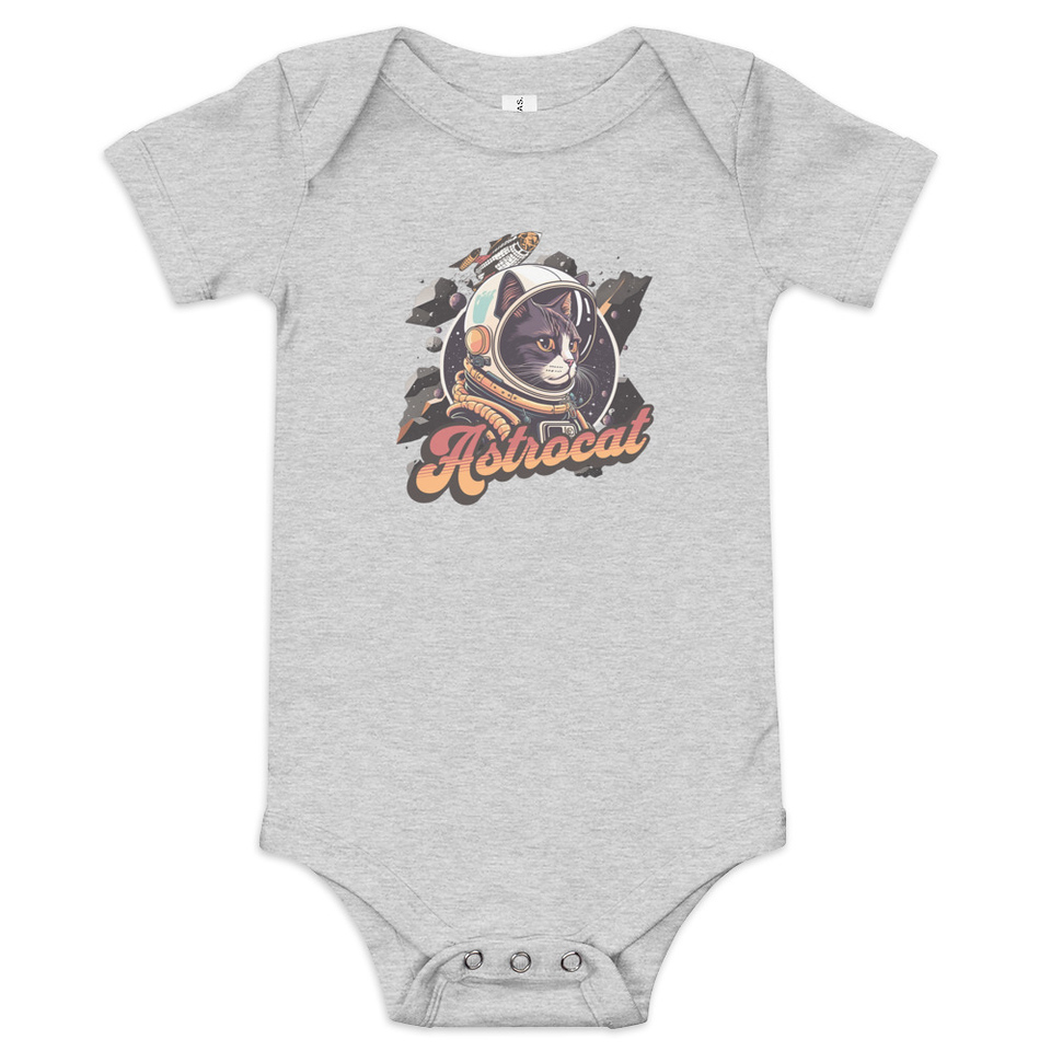 Astrocat - Retro graphic Baby Short Sleeve One Piece