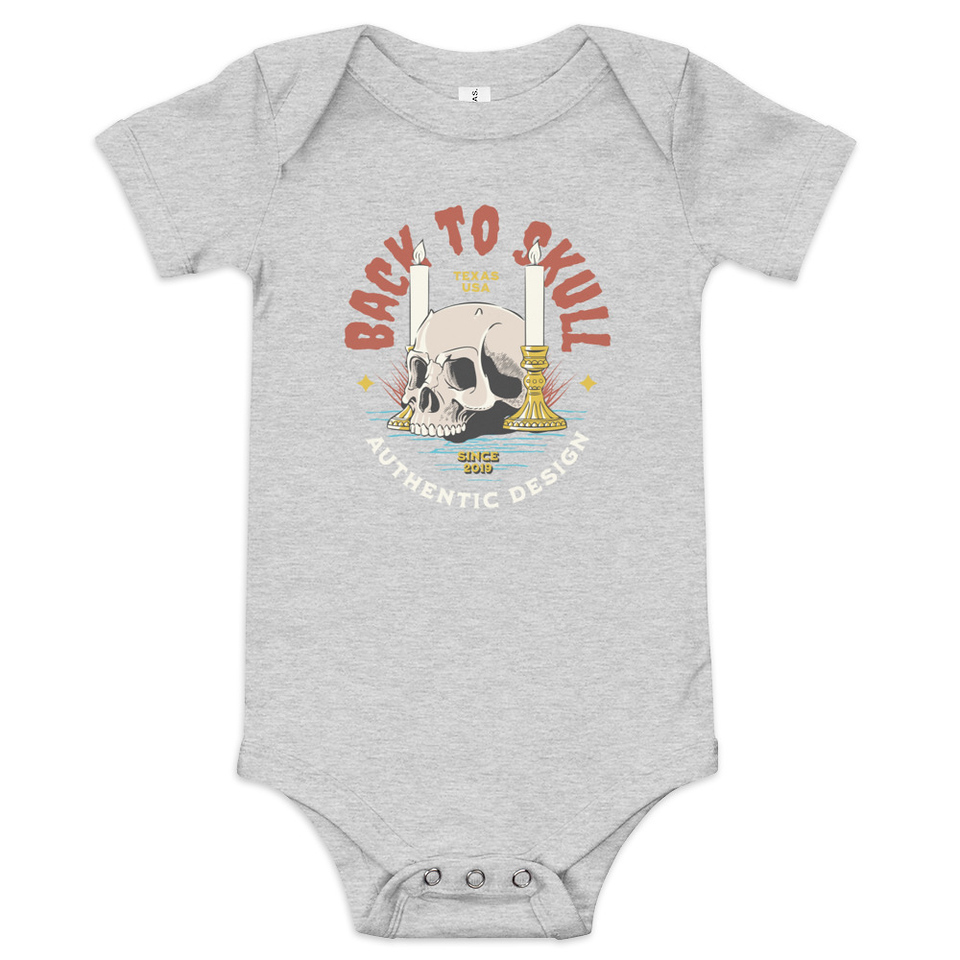 Back to Skull - Authenthic Design  Baby Short Sleeve One Piece