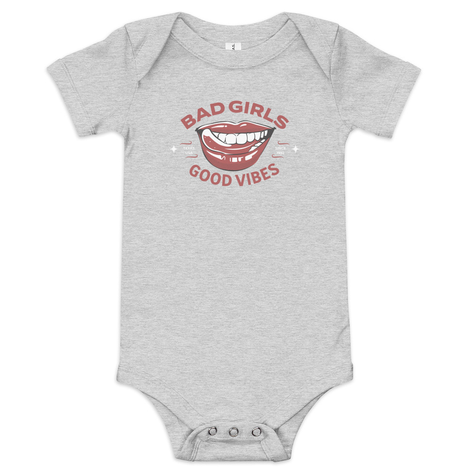 Bad Girls Good Vibes - Sexy Lips Baby Short Sleeve One Piece