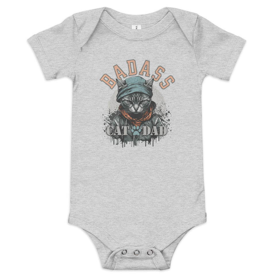 BADASS CAT DAT Baby Short Sleeve One Piece