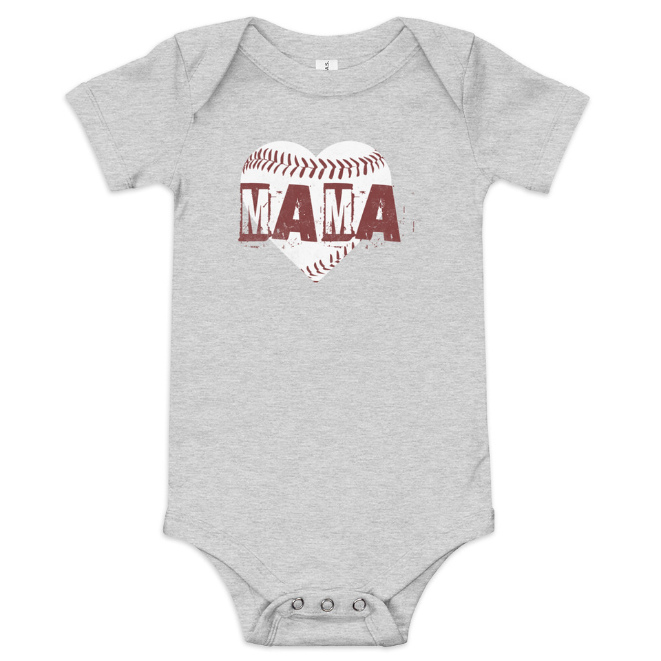 Baseball MAMA Baby Short Sleeve One Piece