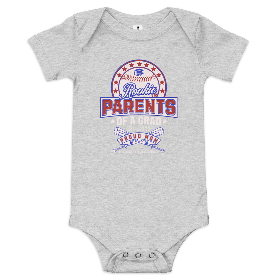 Baseball Mom Of A Graduate Baby Short Sleeve One Piece