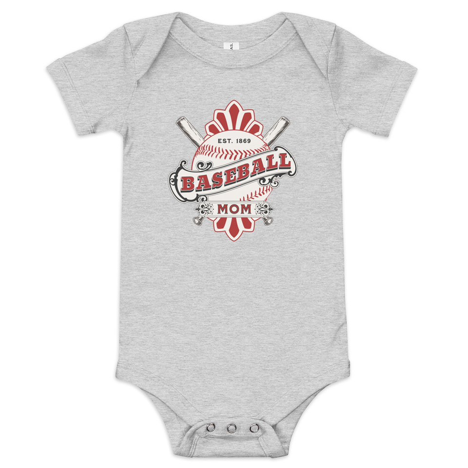Baseball Mom Baby Short Sleeve One Piece