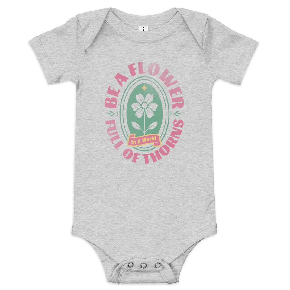 Be A Flower  Baby Short Sleeve One Piece