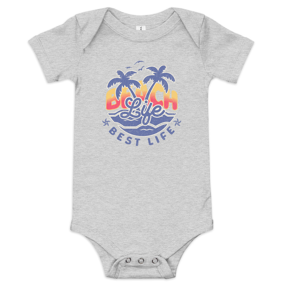 Beach Life Best Life Baby Short Sleeve One Piece
