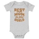 Best Mom in the World - Flowers Baby Short Sleeve One Piece