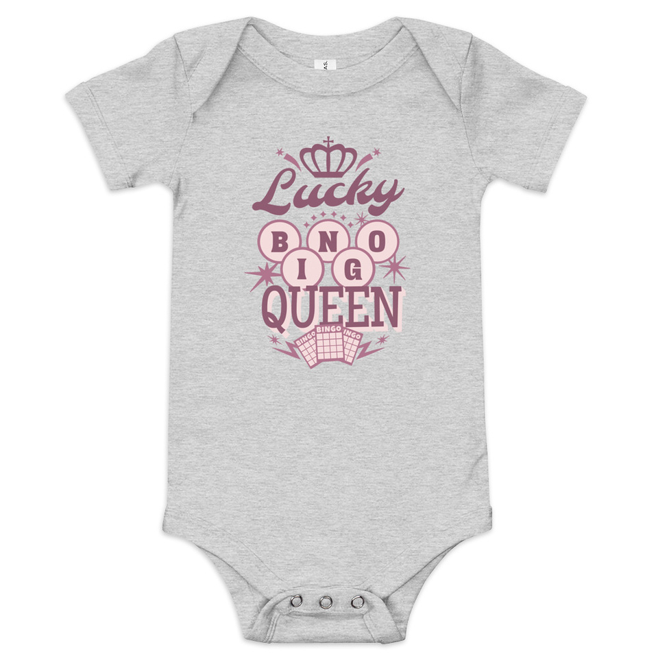 Bingo Queen - Retro Crown Baby Short Sleeve One Piece