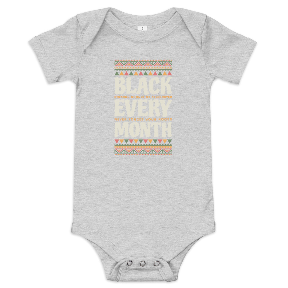 Black Every Month - African American History Baby Short Sleeve One Piece