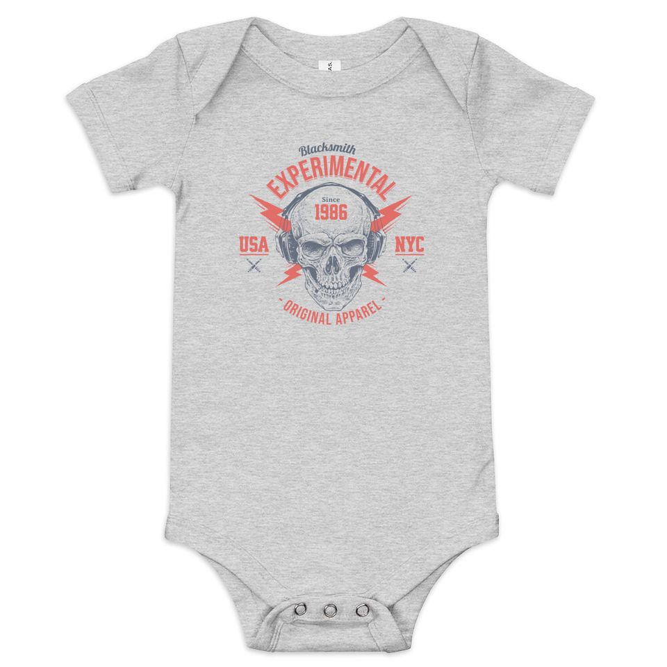 Blacksmith Experimental - Rock Skull Baby Short Sleeve One Piece