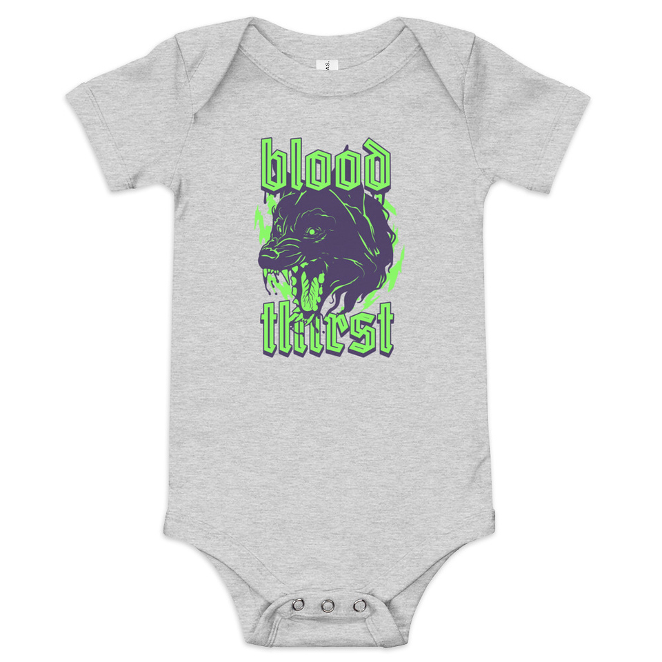 Blood Thirst - Neon Dog Baby Short Sleeve One Piece