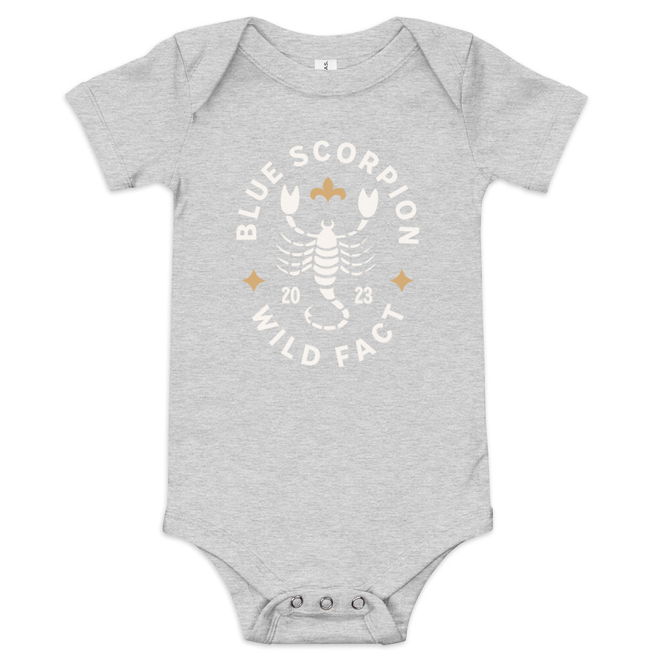 Blue Scorpion - Wildlife Animal Baby Short Sleeve One Piece