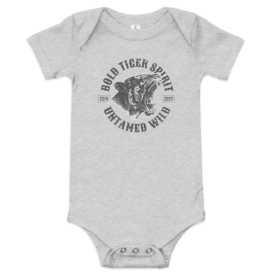 Bold Tiger Spirit Baby Short Sleeve One Piece
