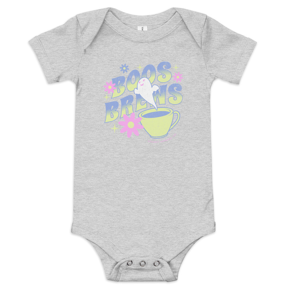 Boos + Brews - Halloween Baby Short Sleeve One Piece