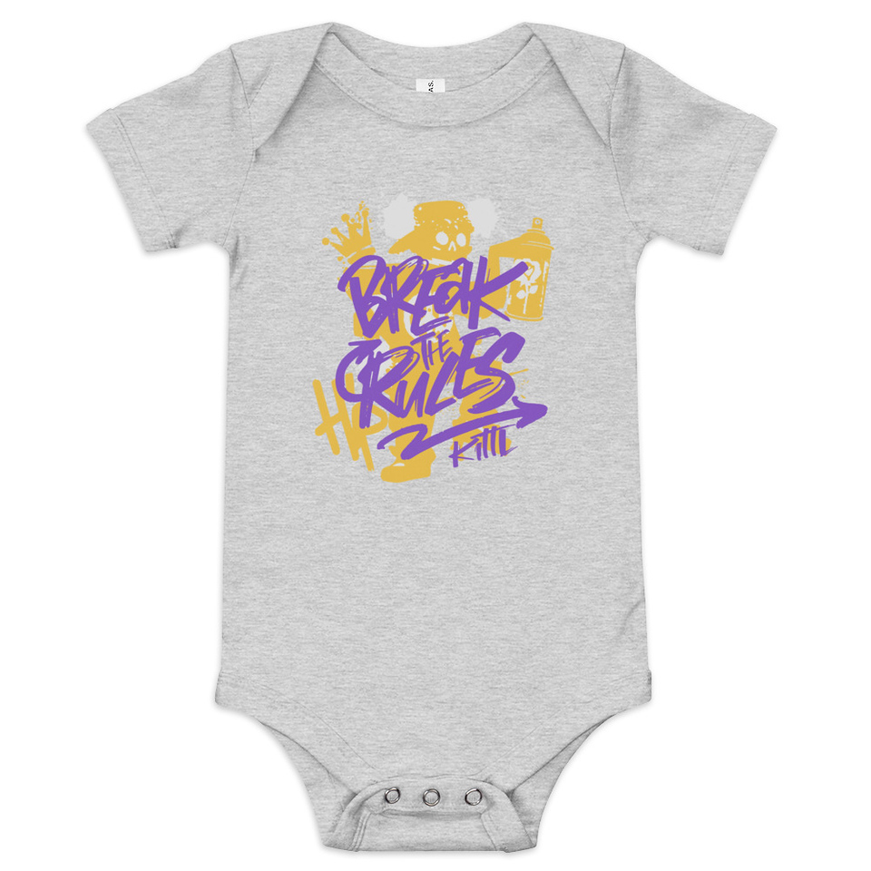 Break the Rules Graffiti - Spray Paint Baby Short Sleeve One Piece