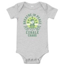 Breathe in peace, exhale chaos Baby Short Sleeve One Piece