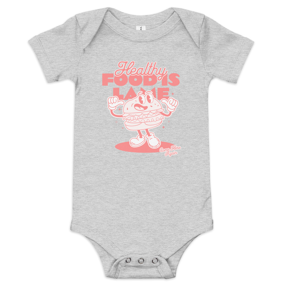 Burger Mascot Baby Short Sleeve One Piece