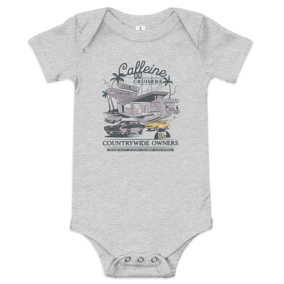 Caffeine Cruisers Baby Short Sleeve One Piece