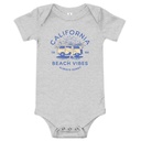 California Beach Vibes - Retro Camper Van Baby Short Sleeve One Piece