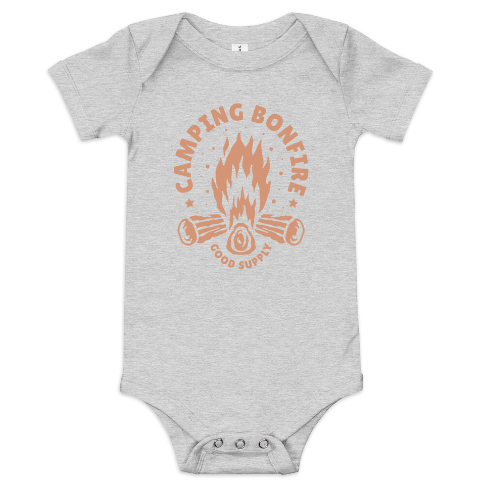 Camping Bonfire - Firewood Baby Short Sleeve One Piece