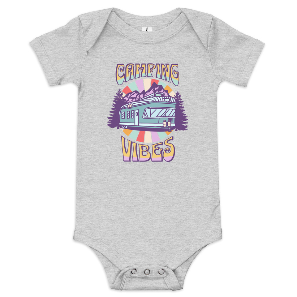Camping Vibes Baby Short Sleeve One Piece