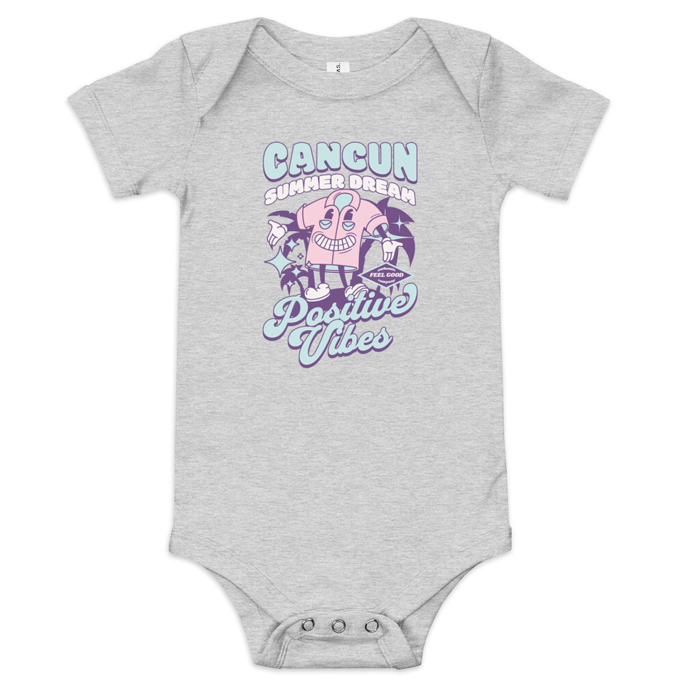 Cancun Positive Vibes Baby Short Sleeve One Piece