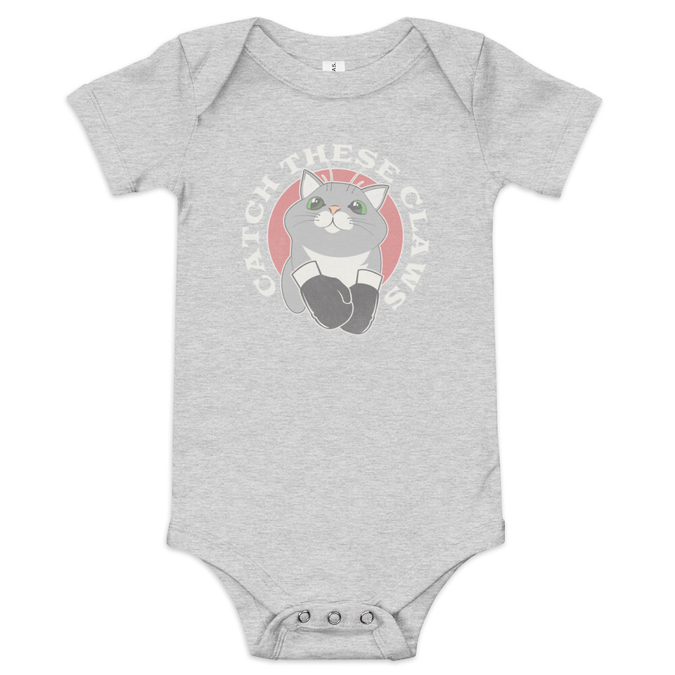Catch These Claws - Cute Cat Baby Short Sleeve One Piece
