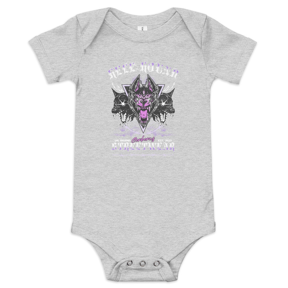 Cerberus Hell Hound Streetwear - Dark Aesthetic Baby Short Sleeve One Piece