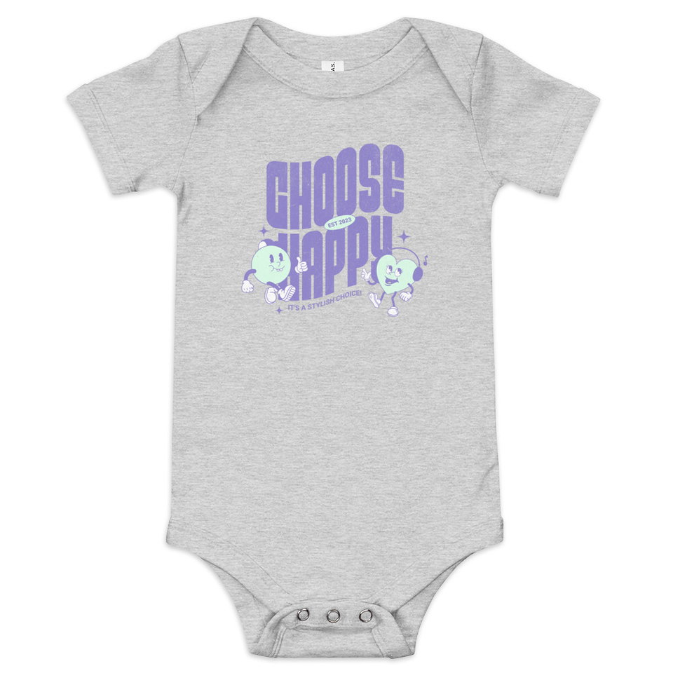 Choose Happy (2) Baby Short Sleeve One Piece