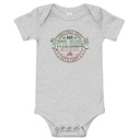 Christmas Tree Farm - Vintage Holiday Badge Baby Short Sleeve One Piece