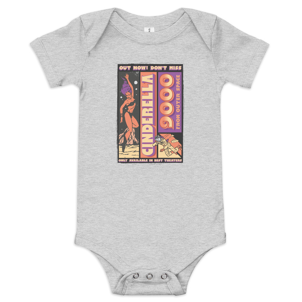 Cinderella 9000 - Retro Astronaut Baby Short Sleeve One Piece