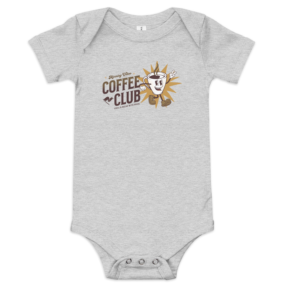 Coffee Club Baby Short Sleeve One Piece