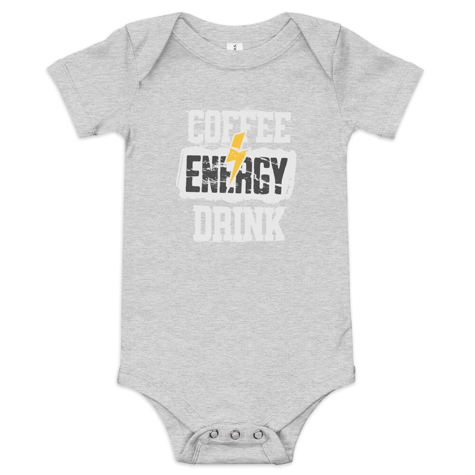 Coffee Energy Drink - Grunge Bolt Baby Short Sleeve One Piece