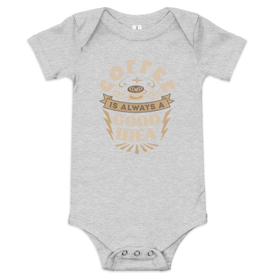 Coffee is always a good idea - Lightning Bolt Baby Short Sleeve One Piece