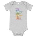 Colorful Retro Keyboard Baby Short Sleeve One Piece