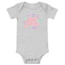 Colorful Self Love Affirmation - Heart Baby Short Sleeve One Piece