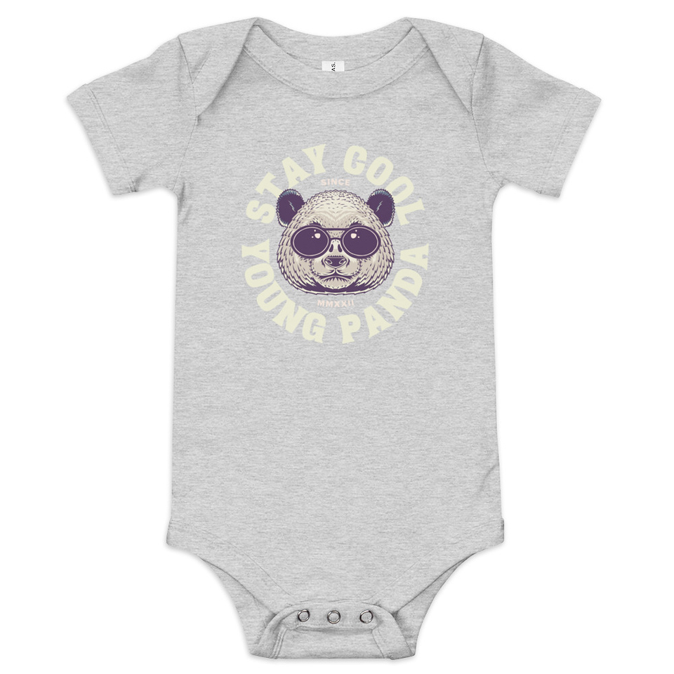 Cool Panda with Sunglasses -  Baby Short Sleeve One Piece