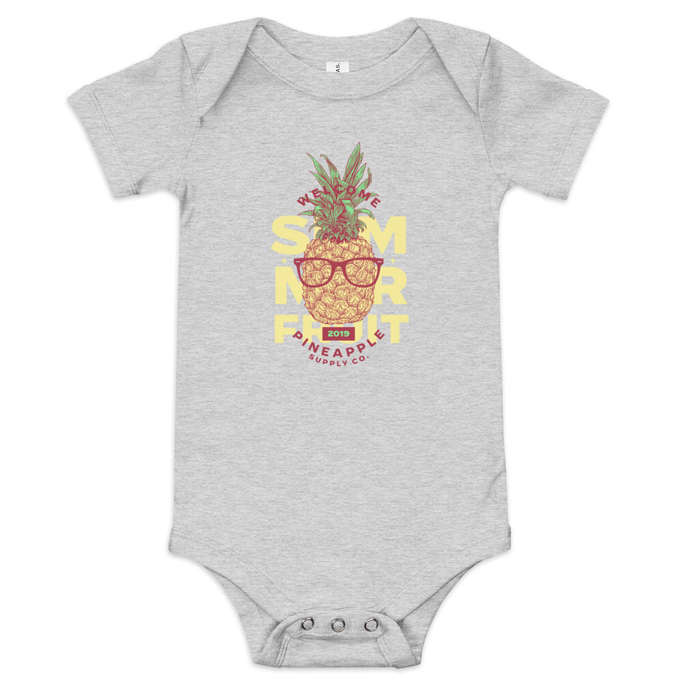 Cool Pineapple - Tropical Fruit Baby Short Sleeve One Piece