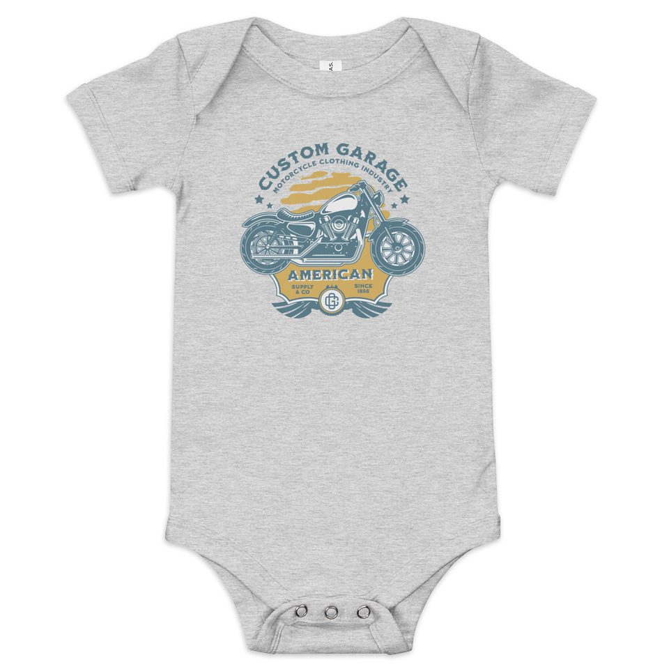 Custom Garage - Motorcycle Baby Short Sleeve One Piece